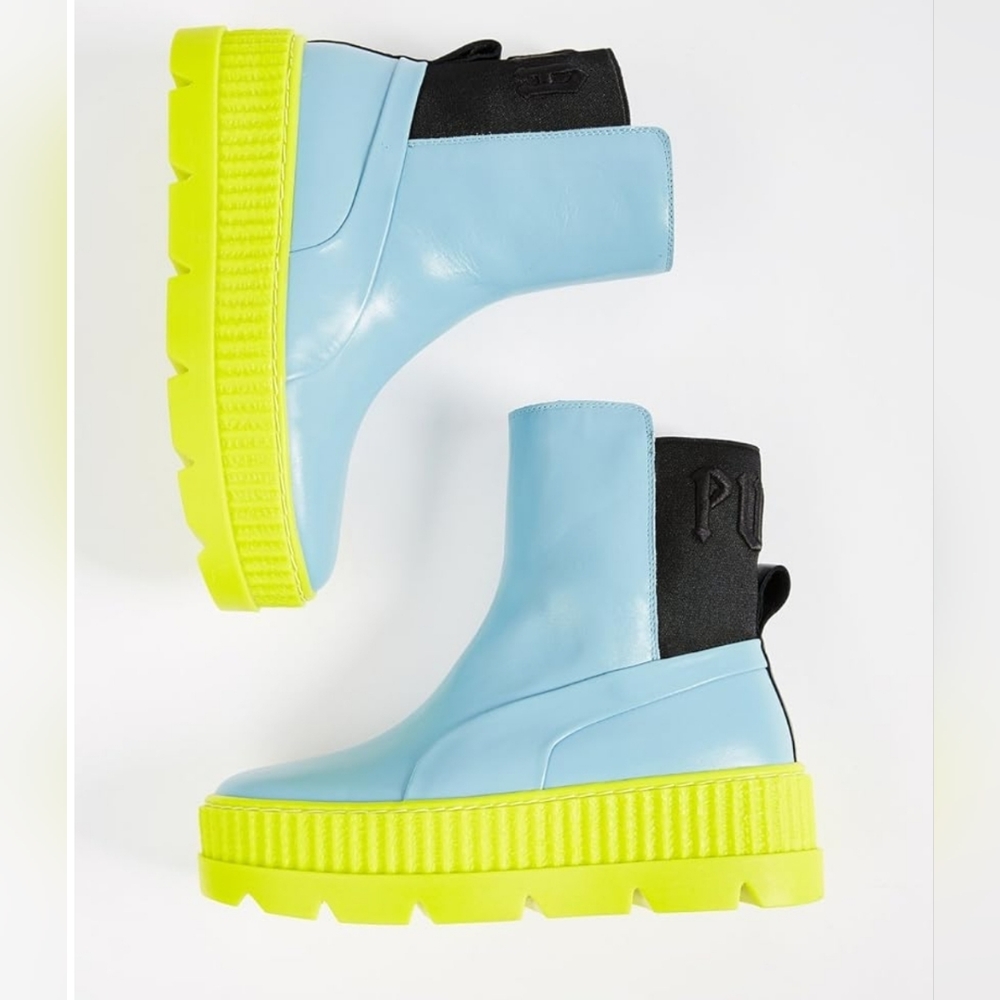 Puma Fenty Sterling Blue Lemonade By Rihanna Chelsea Combat Boots
